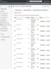 Liste des plugins installés